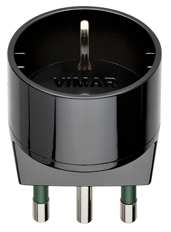 Adattatore elettrico S17 2P+T 16A a presa P30 16A nero 250V max 1500W uso domestico e industriale