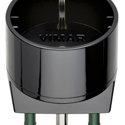 Adattatore elettrico S17 2P+T 16A a presa P30 16A nero 250V max 1500W uso domestico e industriale