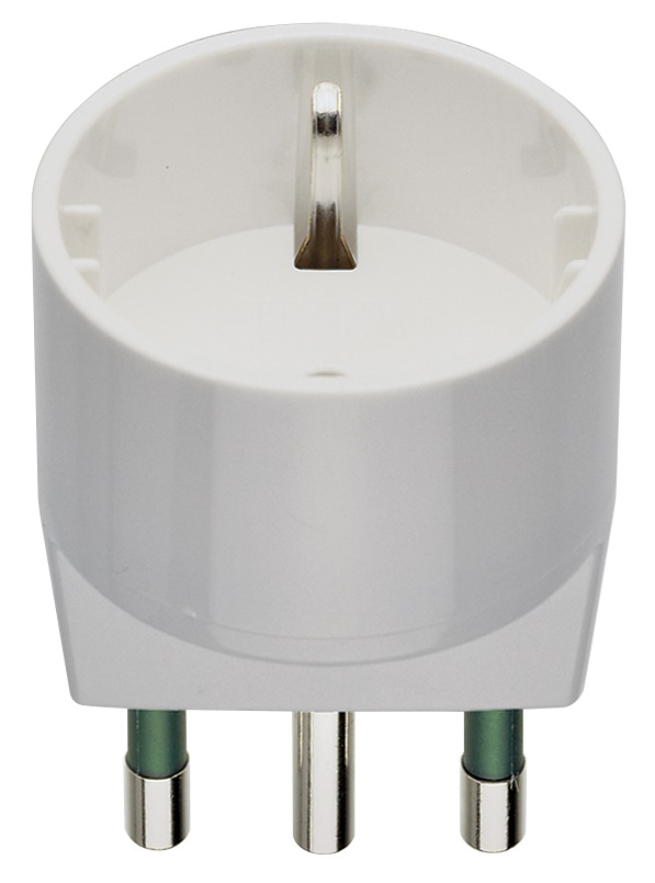 Adattatore S17 P30 bianco 250V 16A 1500W spina presa standard italiano uso domestico industriale