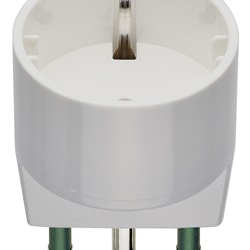 Adattatore schuko semplice SICURY S17 + P30 bianco