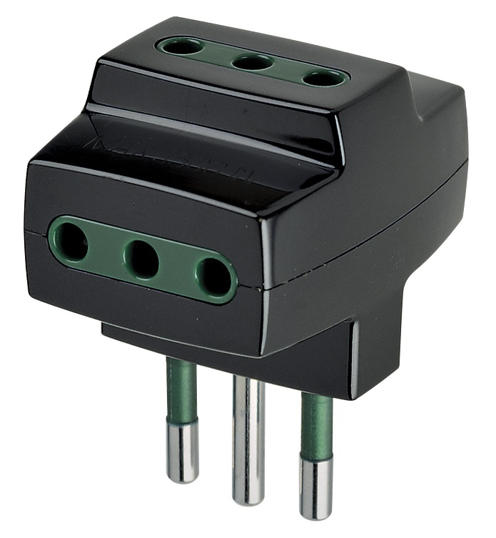 Adattatore multiplo S11+3P11 Nero 
