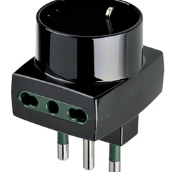 Adattatore mult. S17+2P17/11+P30 nero 