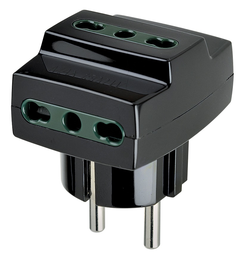 Adattatore mult. S31+3P17/11 nero 