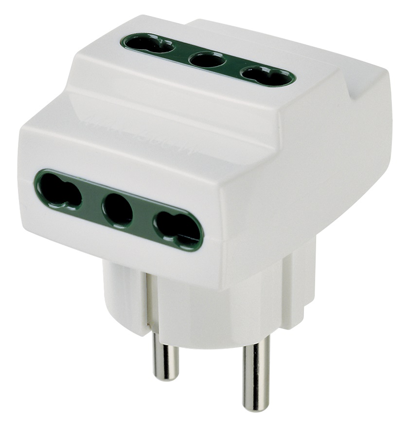 Adattatore mult. S31+3P17/11 bianco 