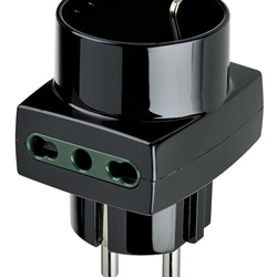 Adattatore mult. S31+2P17/11+P30 nero 