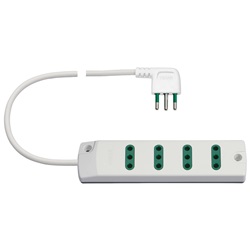 Presa mult. 4P11 + S11 90Â° bianco 