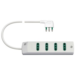 Presa mult. 4P17/11+ S17 90Â° bianco 