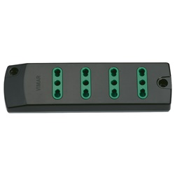 Presa multipla mobile 4 uscite 2P+T 16A 250V P17/11 nero uso domestico e professionale