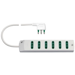 Presa mult. 6P17/11+ S17 90Â° bianco 