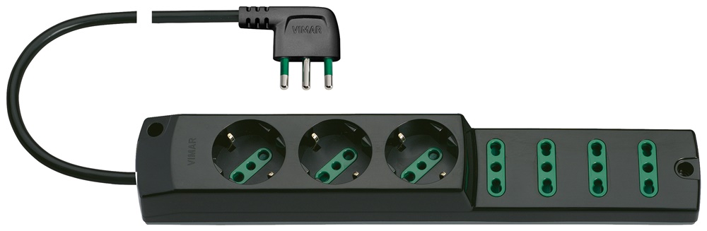 Presa multipla mobile 3P30+4P17/11+S17 90° 16A 250V cavo 1,5m nero