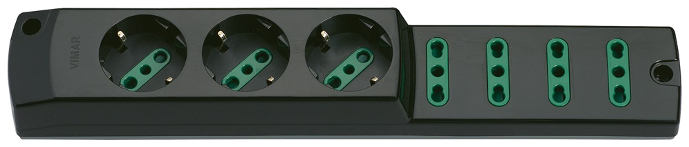 Presa mult. 3P30+4P17/11 nero 