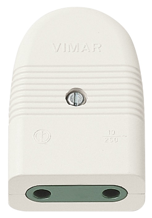 Presa 2P 10A P10 assiale bianco 