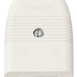 Presa 2P 10A P10 assiale bianco 