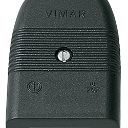 Presa 2P+T 10A P11 assiale nero 