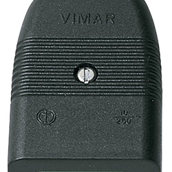 Presa 2P+T 10A P11 assiale nero 