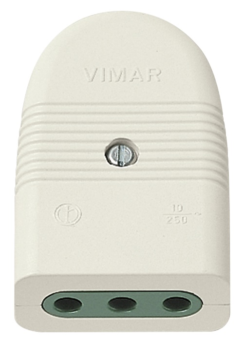 Presa 2P+T 10A P11 assiale bianco 