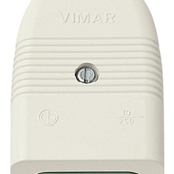 Presa 2P+T 10A P11 assiale bianco 