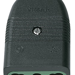 Presa 2P+T 16A P17/11 assiale nero 