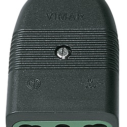 Presa 2P+T 16A P17/11 assiale nero 