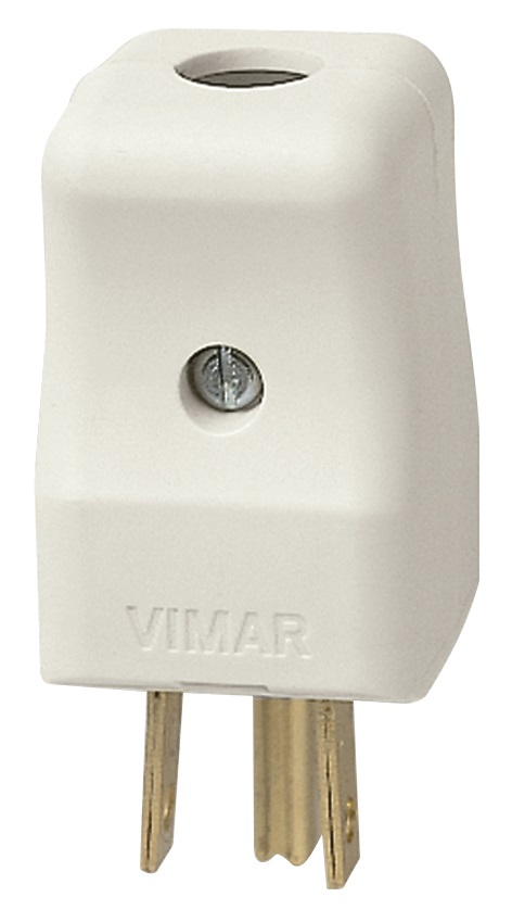 Spina 2P+T 15A USA+SASO bianco 