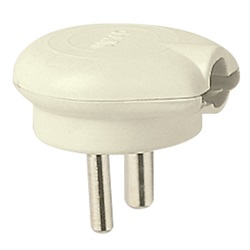 Spina polarizzata 2P 6A 24V 90° avorio