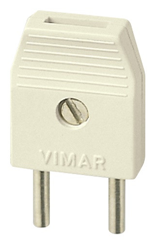 Spina piatta per cavo piatto 300 ohm avorio spinotti ø 3 mm interasse 12,4 mm per prese specifiche