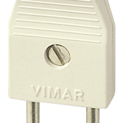 Spina piatta per cavo piatto 300 ohm avorio spinotti ø 3 mm interasse 12,4 mm per prese specifiche