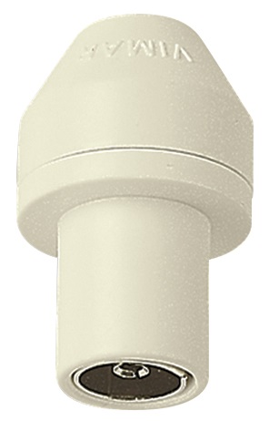 Presa TV d9,5 assiale avorio 