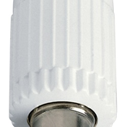 Connettore coassiale TV-RD-SAT maschio uscita cavo assiale bianco uso impianti TV e satellitari