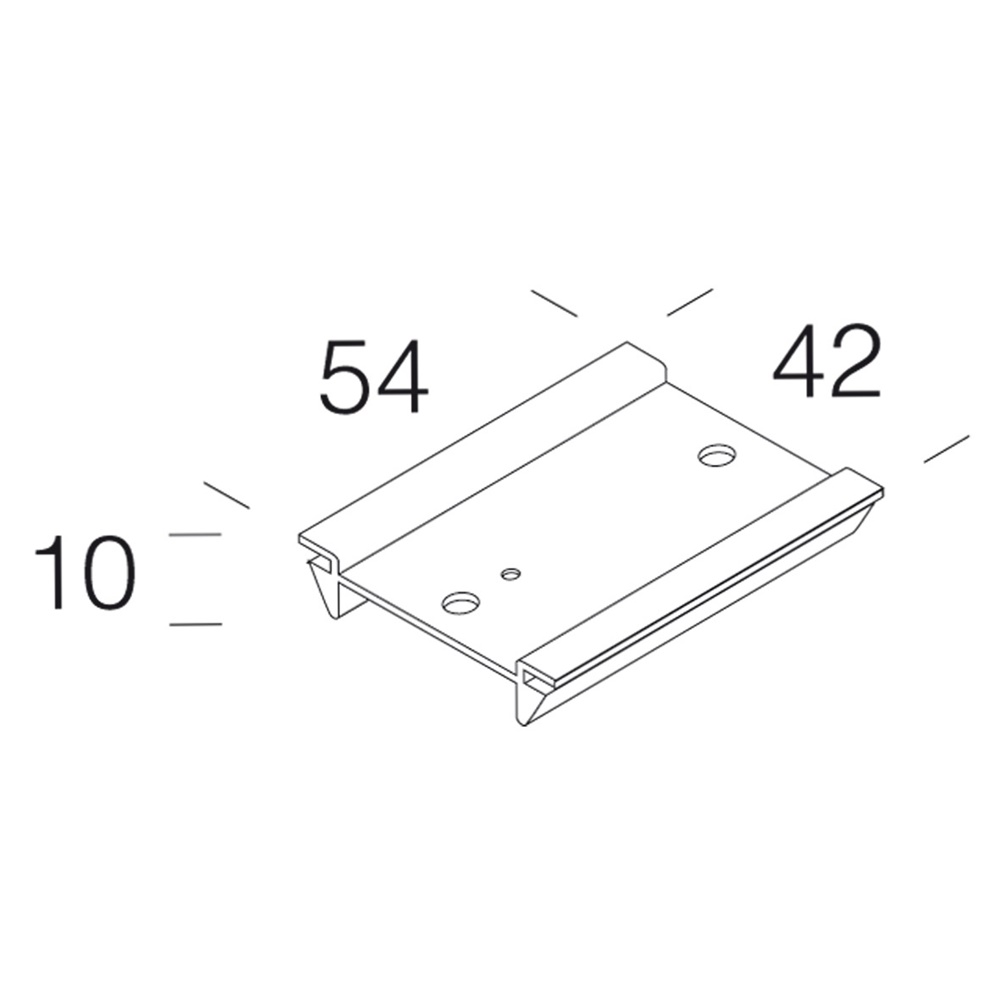 Supporto sezionatore canale 6030 nero per installazioni illuminazione LED professionale