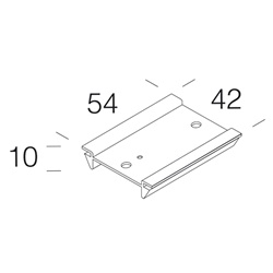 Supporto sezionatore canale 6030 nero per installazioni illuminazione LED professionale