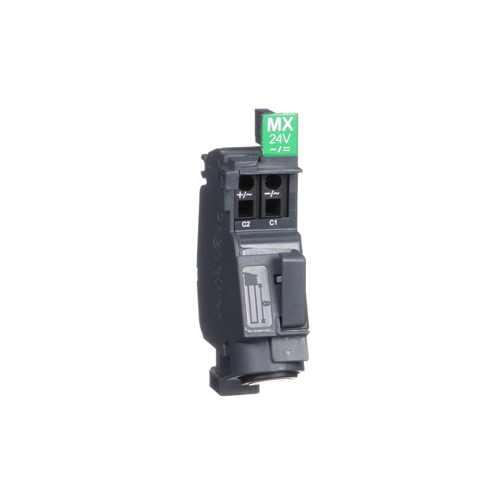Bobina lancio corrente MX 24 V CA/CC per dispositivi Compact NSXm e PowerPact B, sgancio minima tensione, arresto emergenza e apertura remota