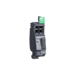 Bobina lancio corrente MX 24 V CA/CC per dispositivi Compact NSXm e PowerPact B, sgancio minima tensione, arresto emergenza e apertura remota
