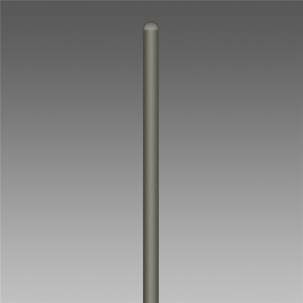 Palo acciaio grafite altezza 5800 mm per illuminazione esterna design moderno