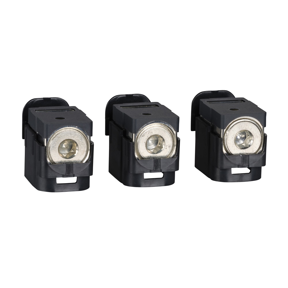 Morsetti in alluminio 3 pezzi per cavi 25-95 mm² Compact NSX100-250