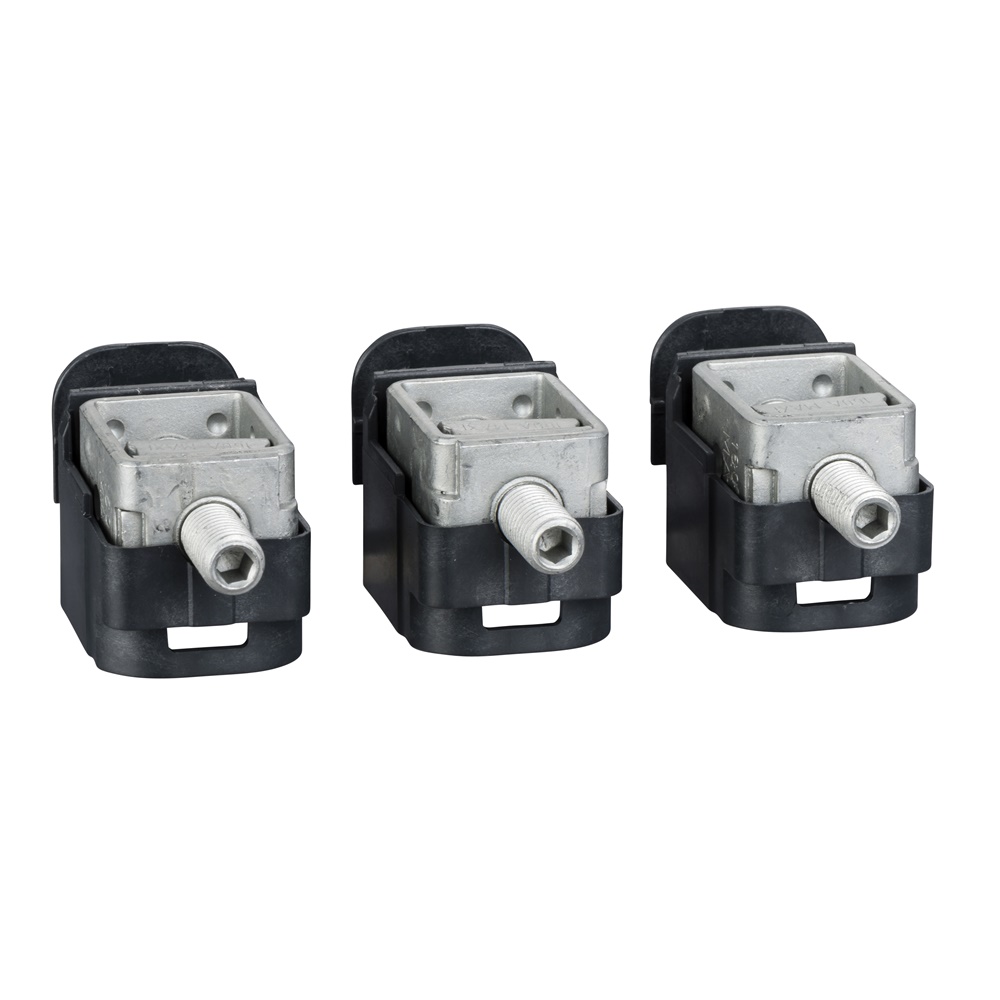 Morsetti acciaio 3 pezzi per cavo 1,5-95 mm² compatibili NSX100-250 uso elettrico