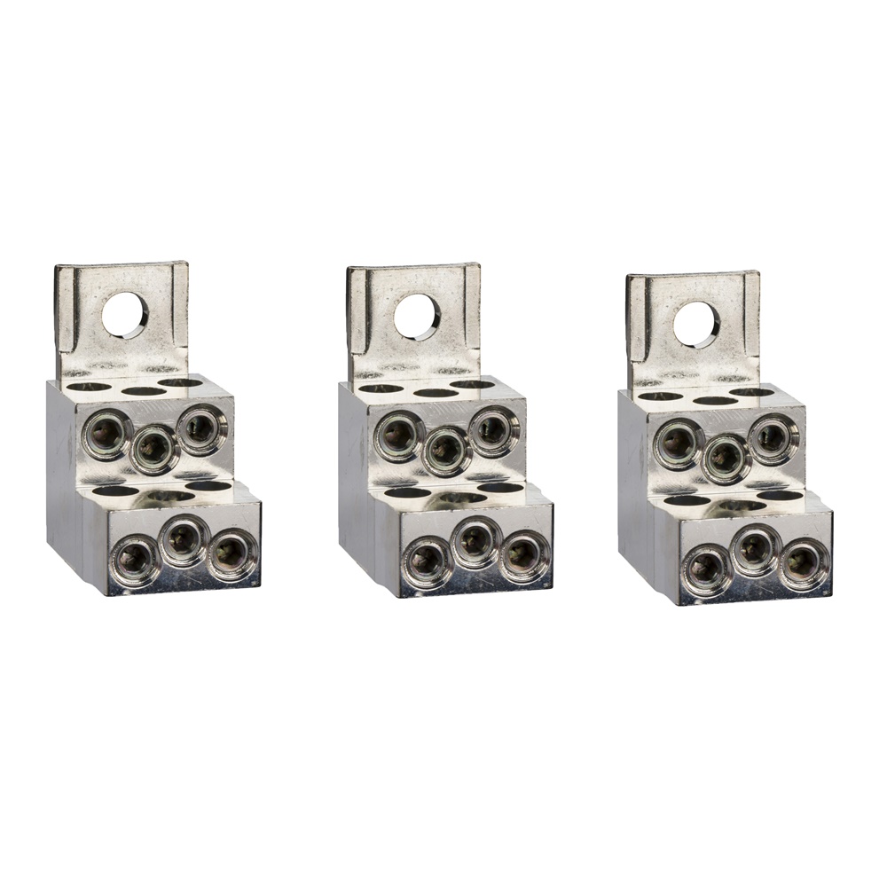 Morsetti connettori alluminio 3 pezzi 6 cavi 1,5-35 mm² per Compact NSX100-250