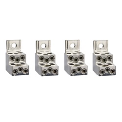 Morsetti 4 pezzi per 6 cavi 1,5-35 mm² connettori alluminio Compact NSX100-250