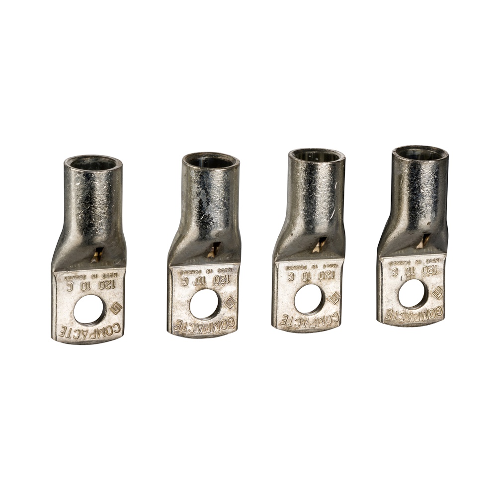 Capicorda rame 120 mm² 4 pezzi con separatori fase per quadri elettrici Compact NSX EasyPact FuPact