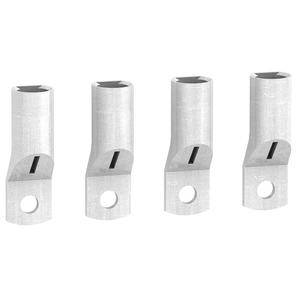 Capicorda rame 150 mm² 4 pezzi con separatori fase per quadri elettrici Compact NSX EasyPact FuPact