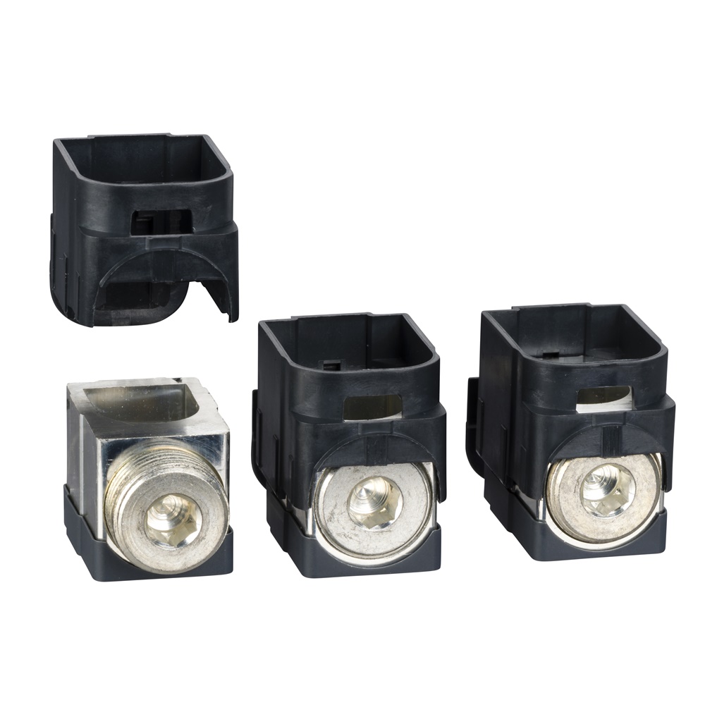 Morsetti alluminio 3 pezzi per cavo 120-185 mm² compatibili NSX100-250 applicazioni elettriche