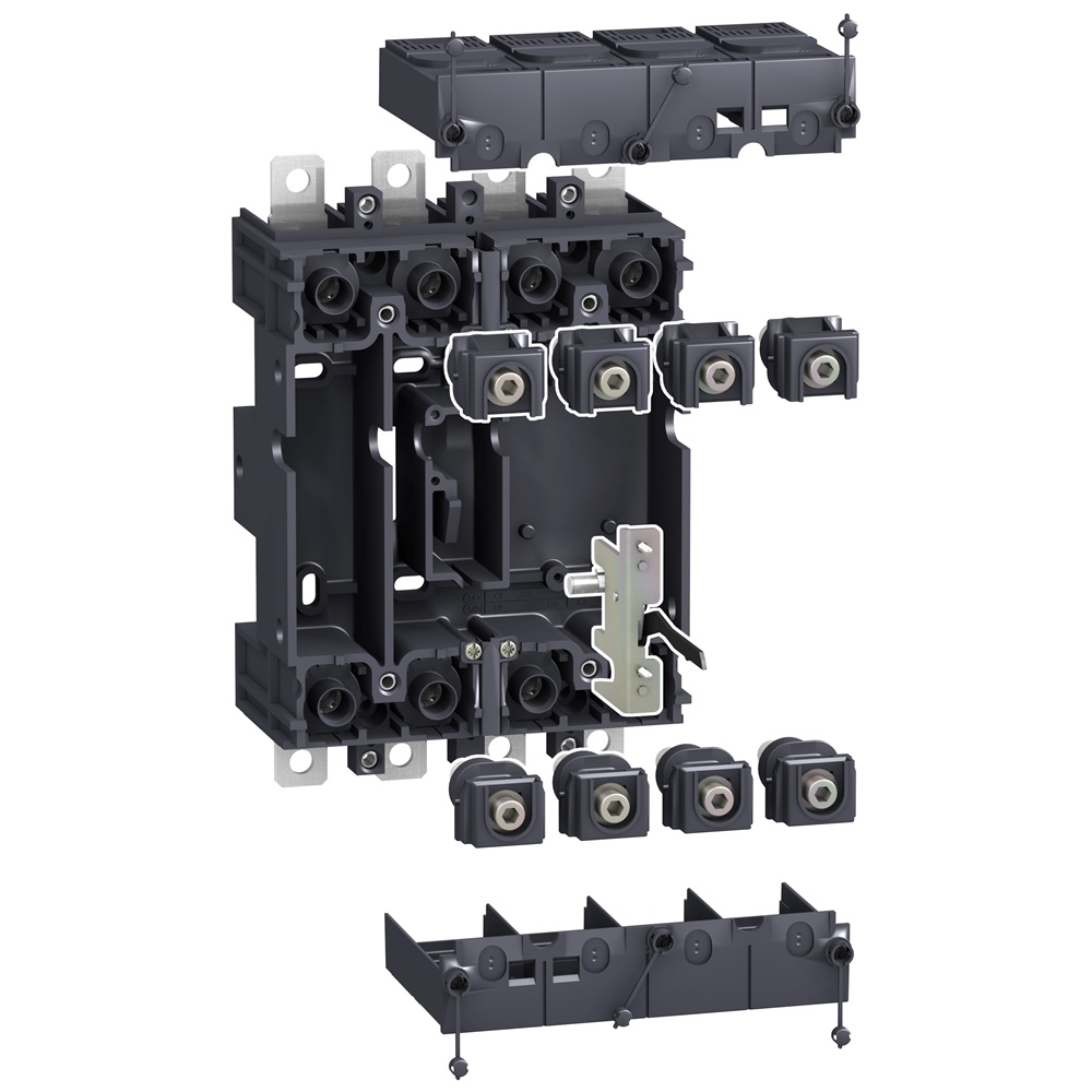 Zoccolo rimovibile 4 poli per interruttori Compact NSX100/250 installazione rapida plug-in