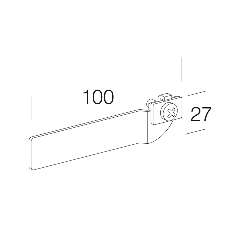 Staffa frontale zincata 898 supporto robusto per installazioni illuminazione LED