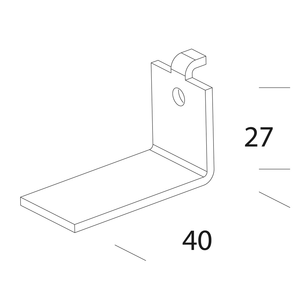 Staffa 899 zincato supporto resistente per installazioni illuminazione LED
