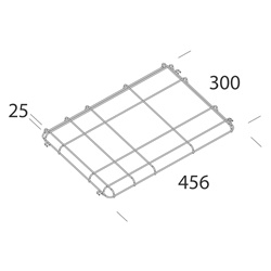 Gabbia protezione Rodio LED 350 nero per apparecchi illuminazione LED design avanzato