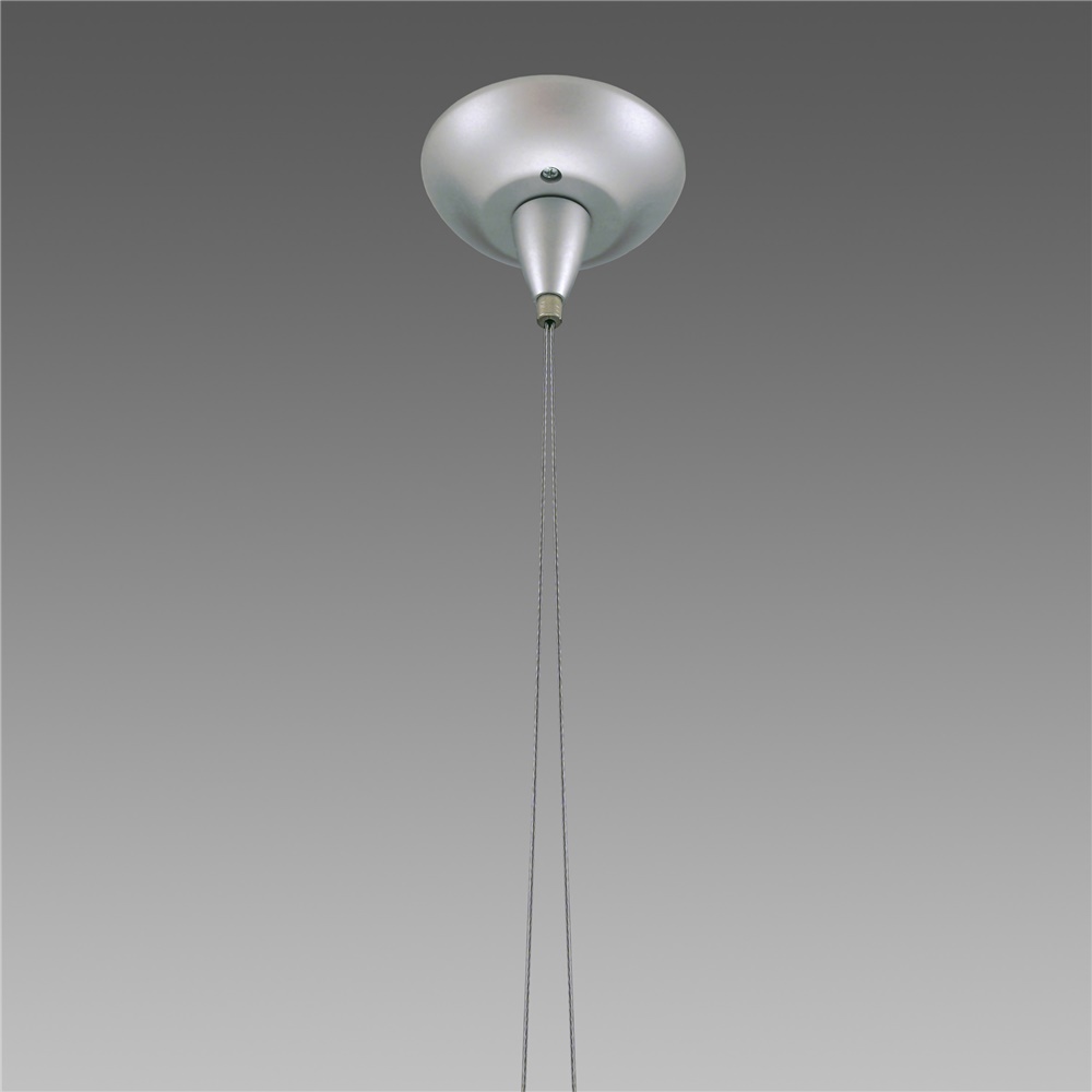 Sospensione bilampada 2513 metallo argento illuminazione LED design tecnico