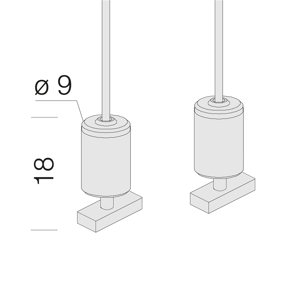 Sospensione semplice 2518 nichel lampada LED design moderno risparmio energetico