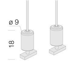 Sospensione semplice 2518 nichel lampada LED design moderno risparmio energetico