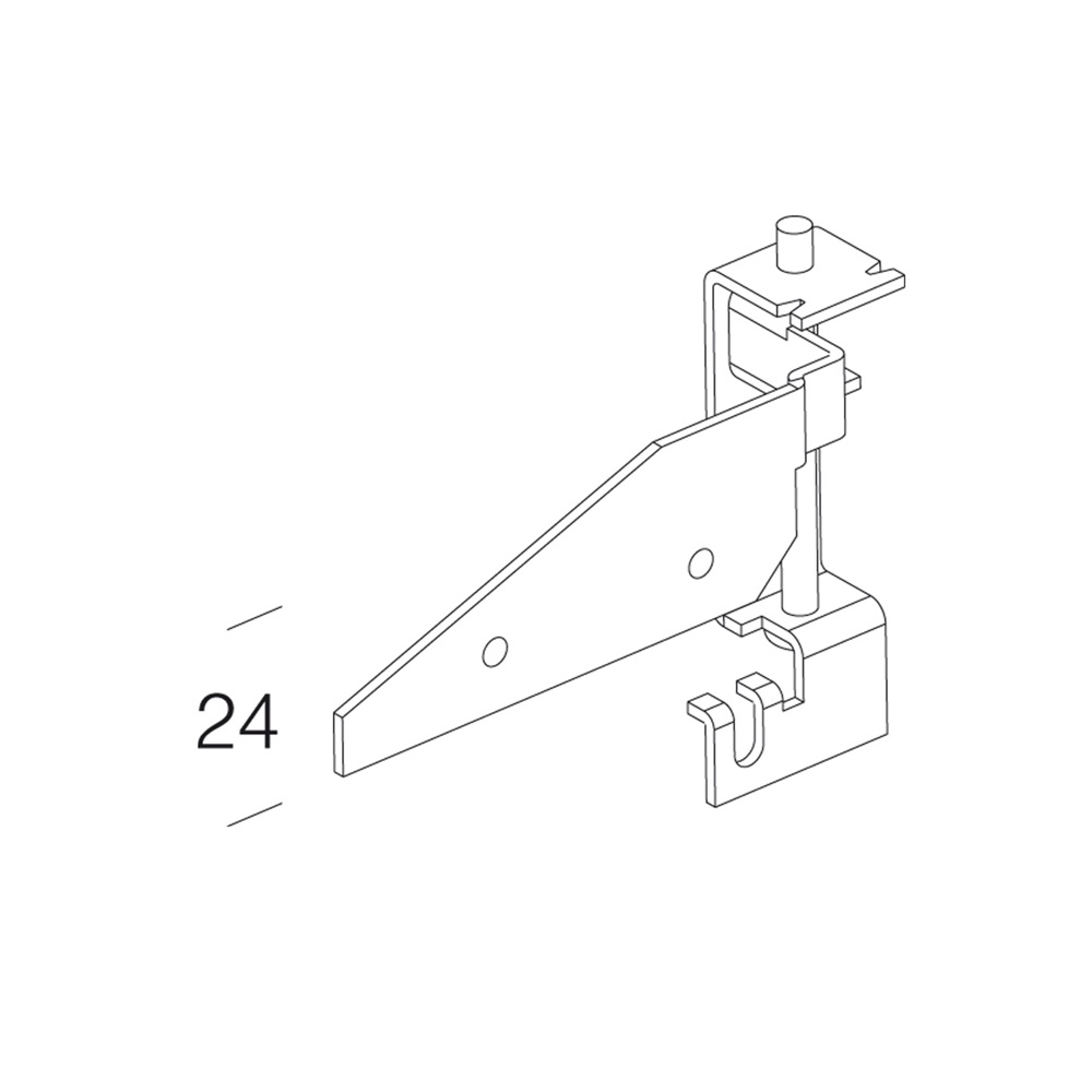 Staffa regolabile 901 zincata per supporto e fissaggio strutture edilizia e illuminazione LED