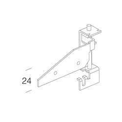Staffa regolabile 901 zincata per supporto e fissaggio strutture edilizia e illuminazione LED